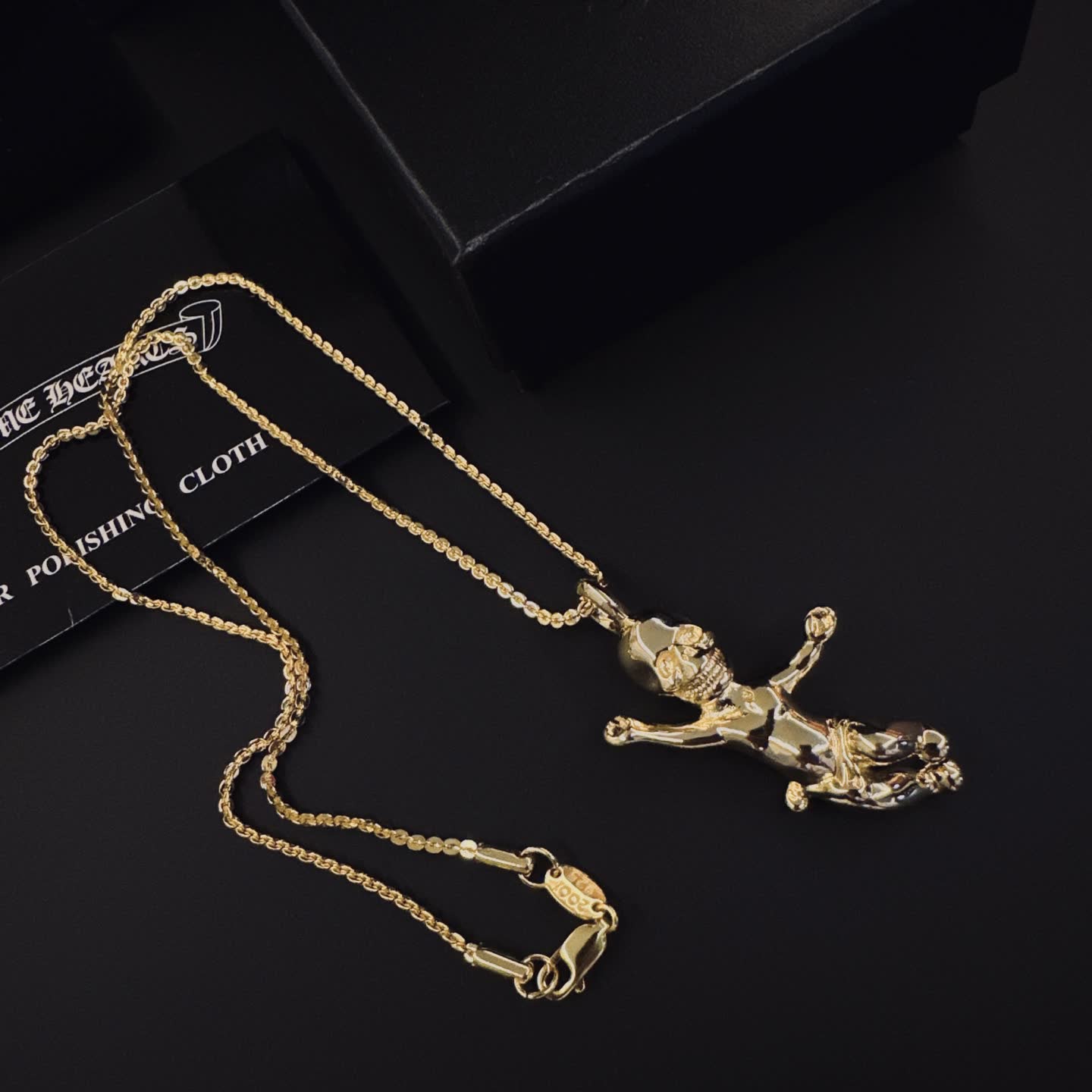 Chrome Hearts Gold Plated Pendant Necklace